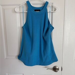 Ann Taylor Blue Boxy Sleeveless Tank Top